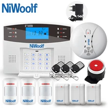 ЖК Беспроводная GSM сигнализация 433 МГц клавиатура домашняя система охранной сигнализации с PIR датчик открытия дверей