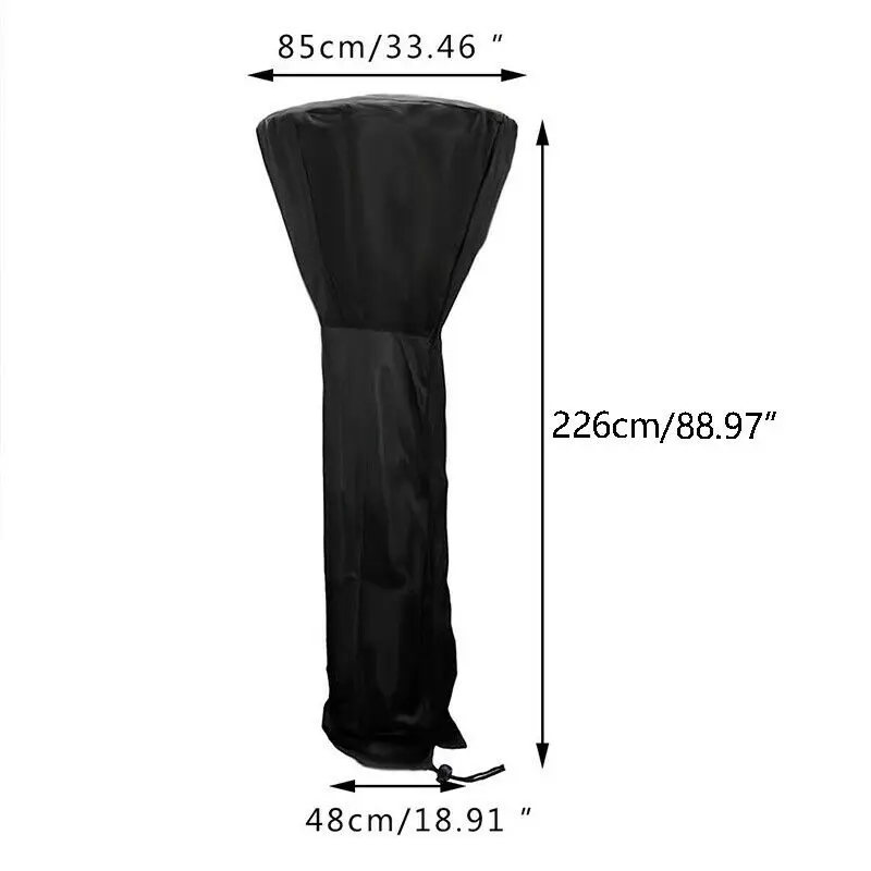 Heavy Duty Waterproof Gas Pyramid Patio Heater Cover Outside Furniture Protector