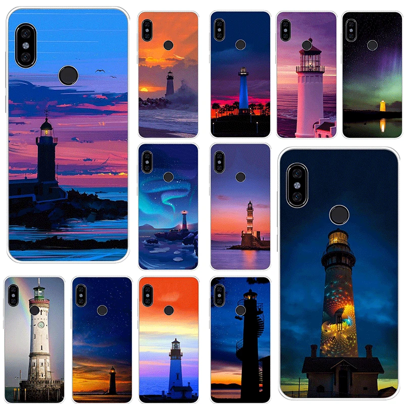 Мобильный телефон чехол для Xiaomi Redmi Note 8 6 7 5 Pro 4 4X 5A Lighthouse Cute|Бамперы| |