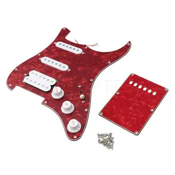 

Red Plastic Copper Guitar Protective Pickguard SSH Type Musical Parts