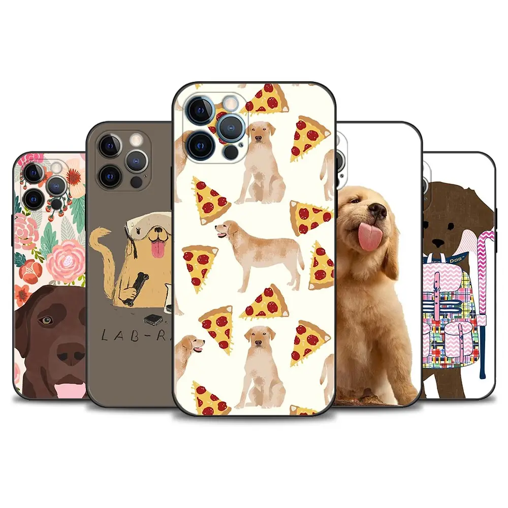 

Labrador Soft Cover For iPhone 15 14 11 12 Pro X XR XS Max Case Fundas For iPhone 15 14 7 8 Plus Coque Silicon TPU Shell