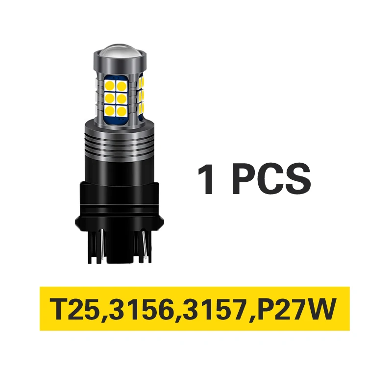 1 шт. для Skoda Superb Octavia A7 A5 2 A2 Fabia Rapid Yeti kodiaq Автомобильный светодиодный светильник заднего хода Canbus лампа W16W T15 P21W BA15S w21w - Испускаемый цвет: T25 P27W 3157 3156