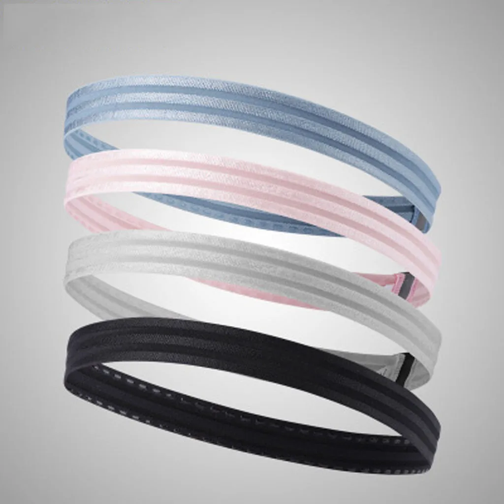 Унисекс головные повязки для йоги твердые Sweatbands Противоскользящий эластичный