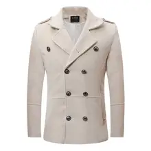 Тренчкот для мужчин куртка для мужчин s Пальто Повседневное приталенное ветронепроницаемое однотонное длинное пальто для мужчин модные зимние пальто Homme размера плюс