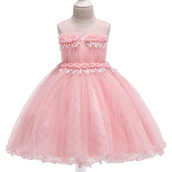 

2020 Summer Toddler Girl Dress Kids Dresses For Girls Clothes Children Little Bridesmaid Lace Princess Dress Wedding Party Dress