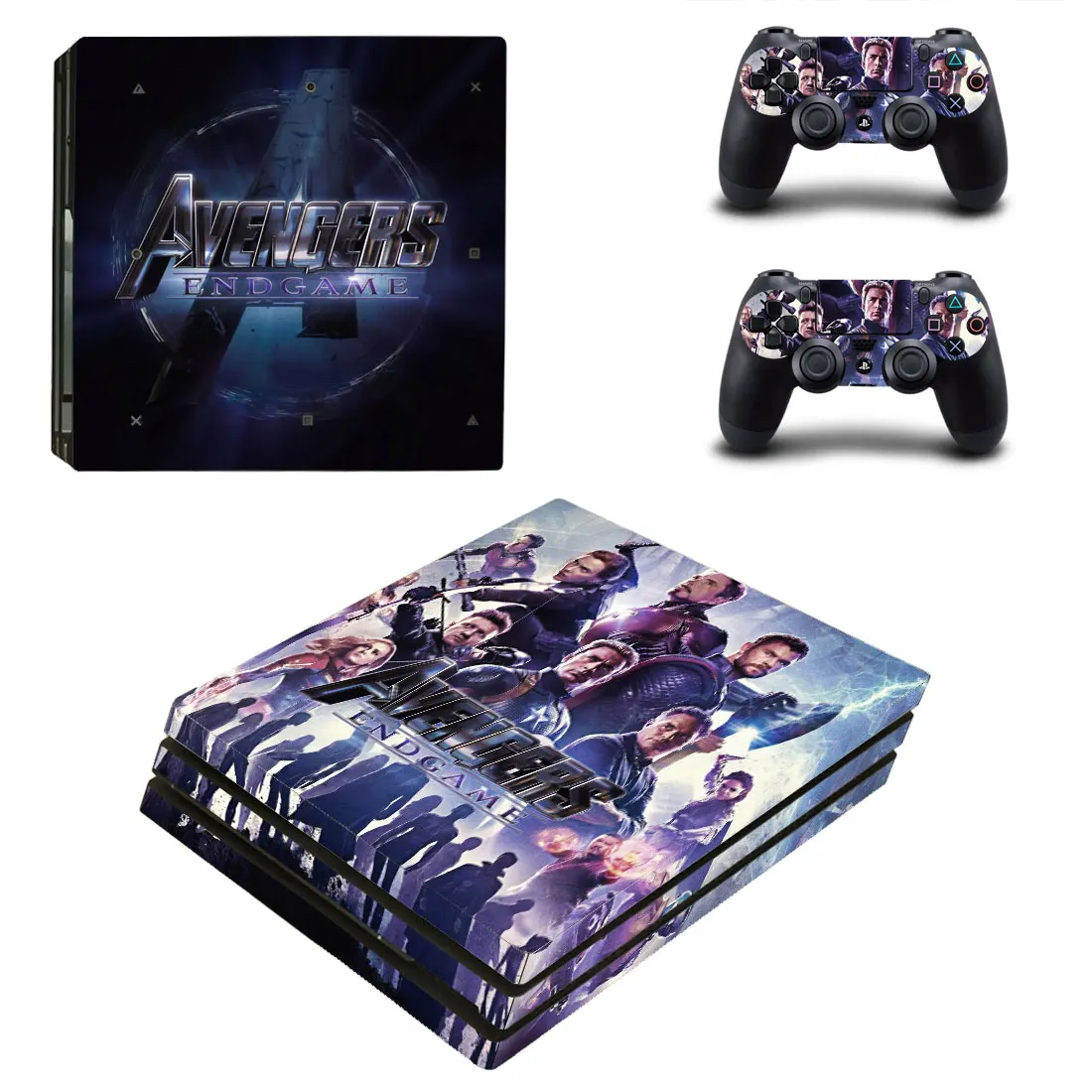 Мстители 4: эндигра стилизованное покрытие наклейка для PS4 Pro консоль и контроллеры наклейка виниловые скины крышка YSP4P-3427