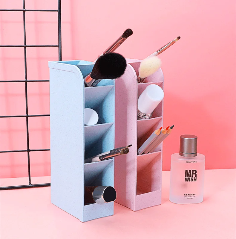 Многофункциональный настольный держатель для ручек ящик хранения карт с зажимом