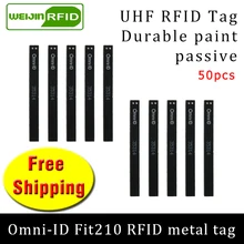 UHF RFID Анти-металлическая метка omni-ID fit 210 915m 868m Alien higgs3 50 шт. прочная краска смарт-карта пассивные RFID метки