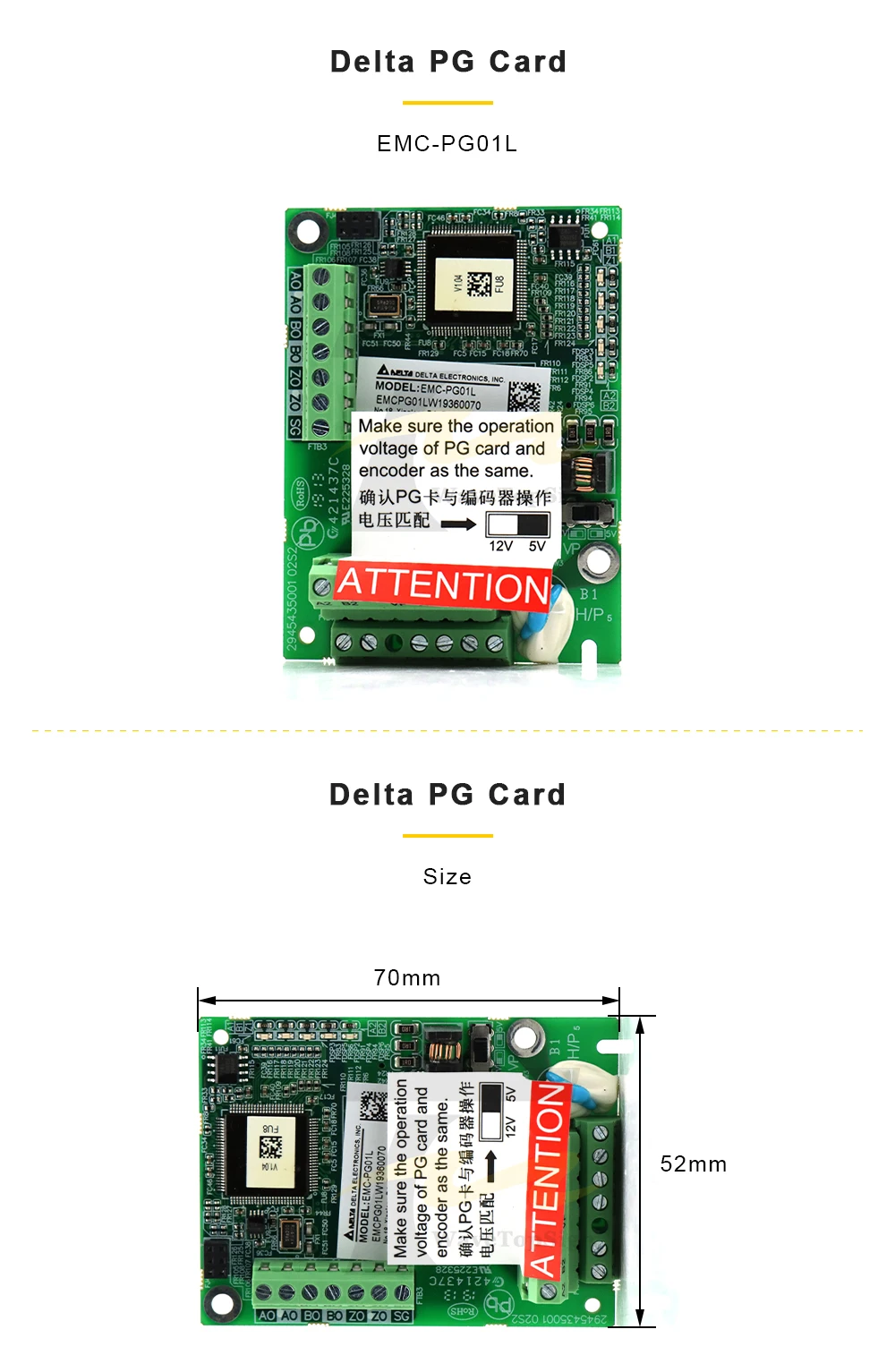 1pcs for Delta Inverter PG Card Emc-pg01l for sale online