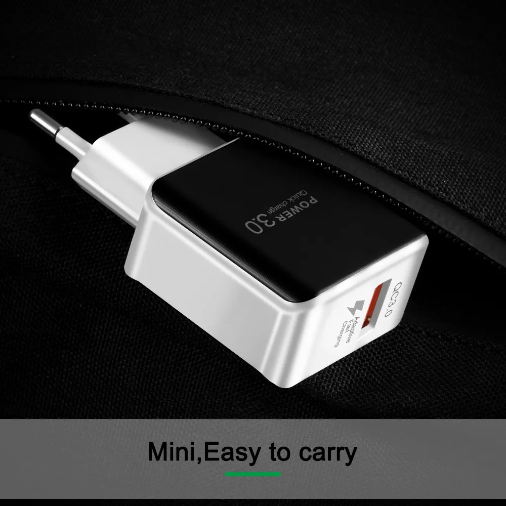 Быстрая зарядка 3,0 зарядное устройство для мобильного телефона USB дорожное настенное зарядное устройство адаптер умная Быстрая зарядка для iPhone 7 samsung Galaxy S8 Xiaomi