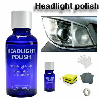 

Car Headlight Headlamp Cleaning Repair Restoration Plastic Polish Restorer Kit Renovation Fluid Auto Curing Agent 10ml/30ml