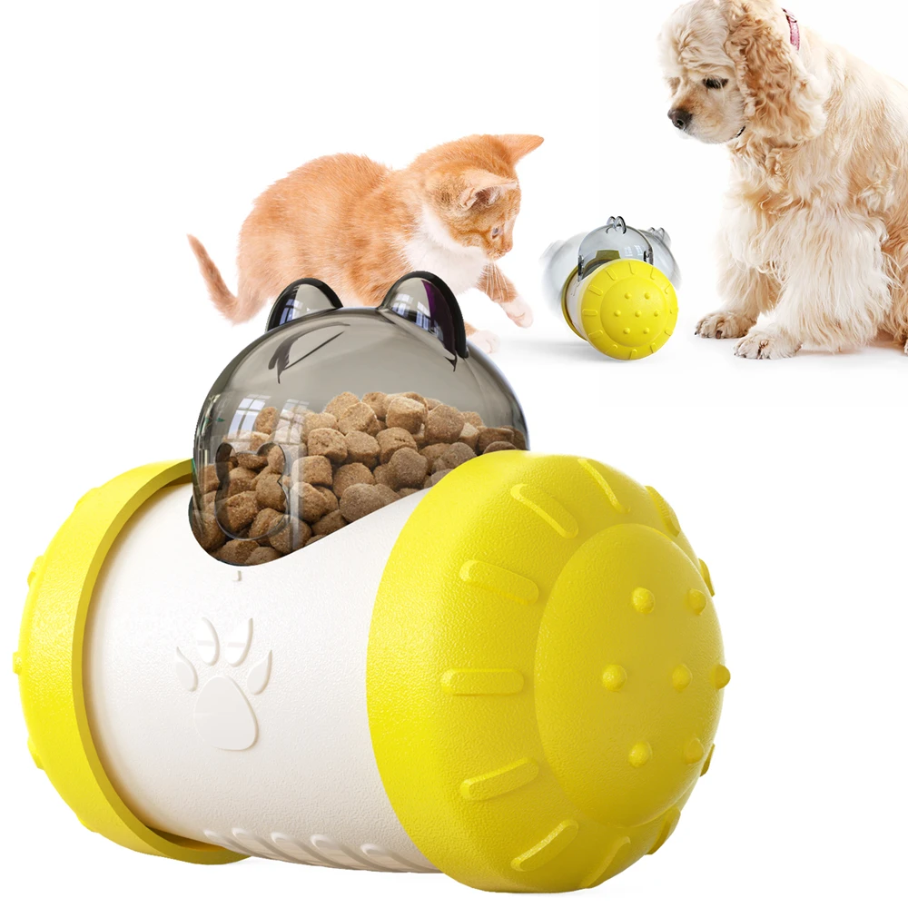 

Pet Dog Tumbler Toy Interactive Self-Mobile Food Leakage Ball Slow Feeding Automatic Balance funny for Pet Dog and Cat Products