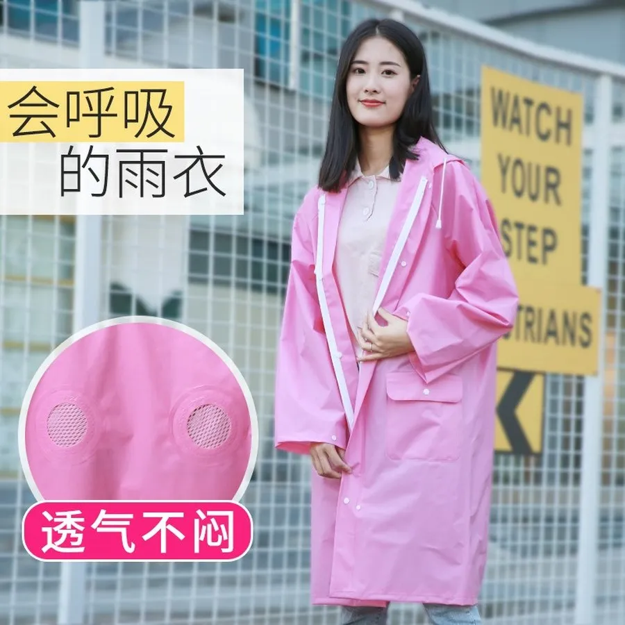 Lightweight Raincoat For Women Hooded Jacket Unisex Pocket Rain Coat Adult Waterproof Raincoats Rainwear Poncho KK60YY | Дом и сад