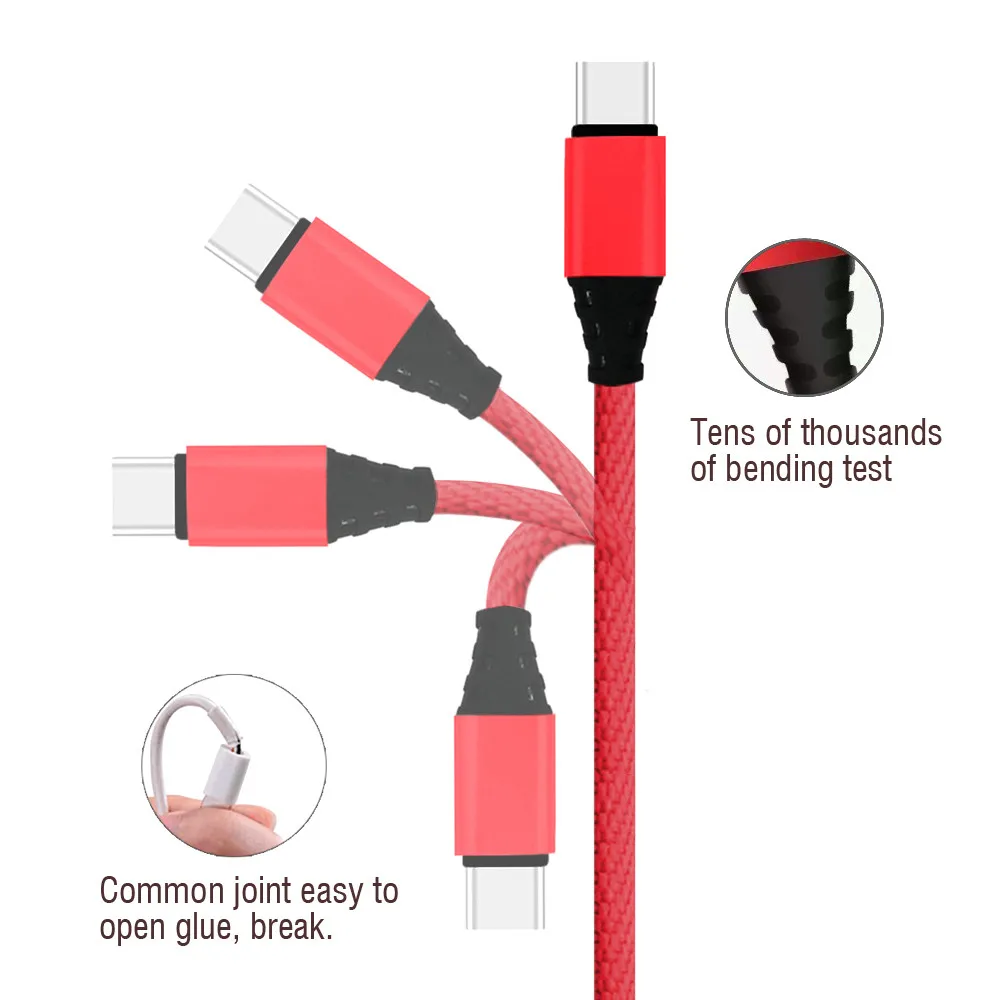 1 м usb type-c 3.1A Автоматическая отключение быстрой зарядки для samsung Плетеный Usb кабель для Xiaomi зарядный провод для huawei