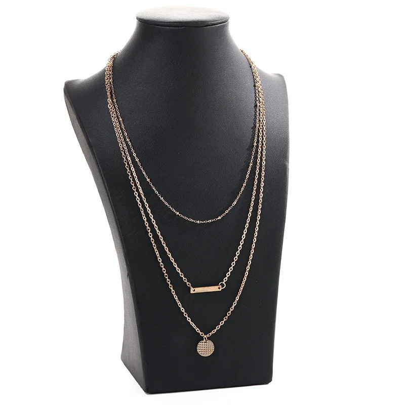 Новый квадратный поднос блесток кулон ожерелье Женщины Геометрические простые