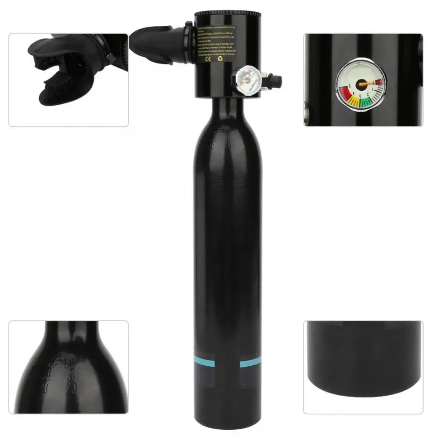 0.5L кислородный набор для дайвинга, подводный респиратор, баллон для дайвинга, трубка, кислородный дыхательный адаптер, оборудование для дайвинга