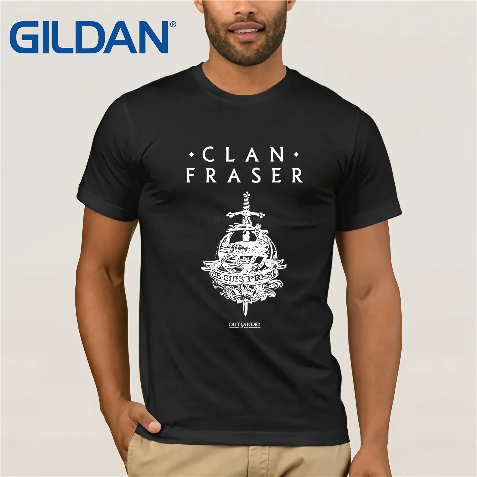 Женская футболка с эмблемой Outlander Clan Fraser Повседневная коротким рукавом недорогая