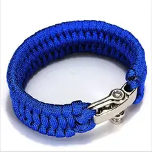 1 шт. браслет для выживания, созданный вручную из Паракорда, плетение из нержавеющей стали, Открытый браслет для выживания, Плетение ручной работы, наборы для путешествий