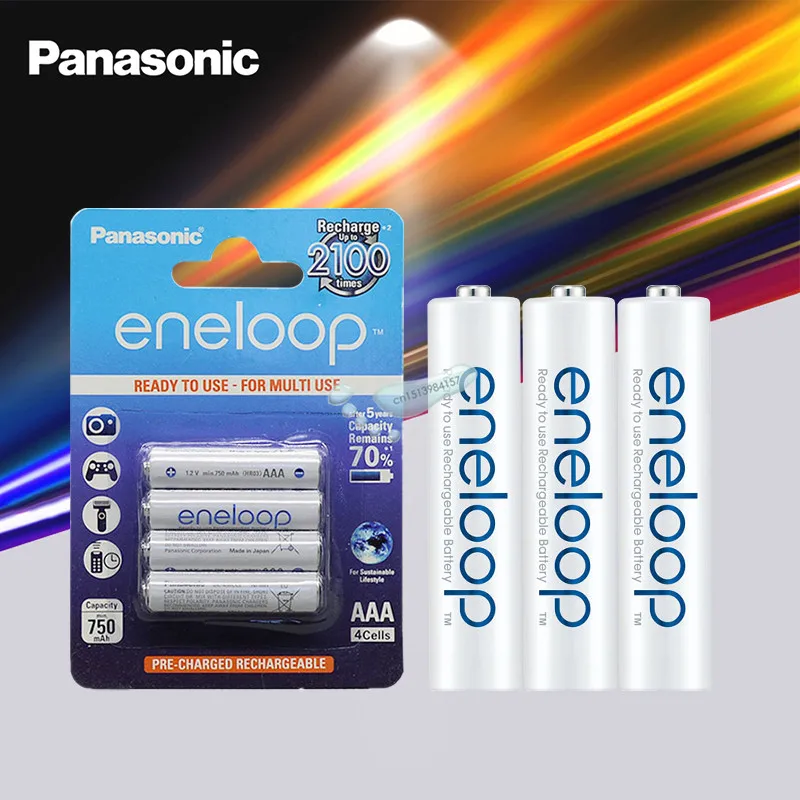 

4pcs Panasonic Eneloop Original Battery Pro 1.2V AaA 800mAh NI-MH Camera Flashlight Toy Pre-Charged Rechargeable Batteries