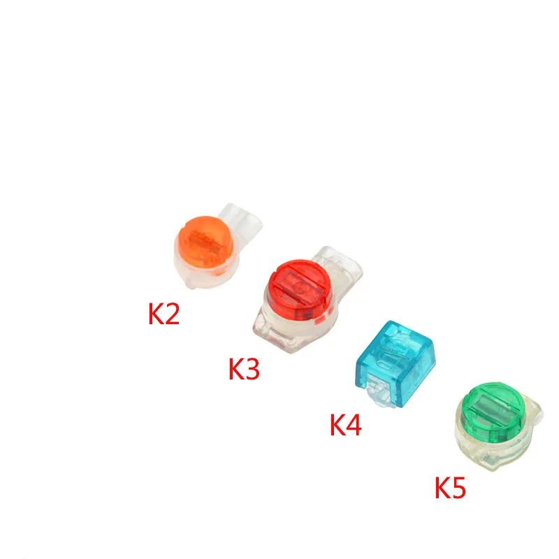 50 шт. Rj45 разъем обжимные соединительные клеммы K2/K3/K4/K5 разъем водонепроницаемый проводка Ethernet кабель телефонный шнур срок - Цвет: K3