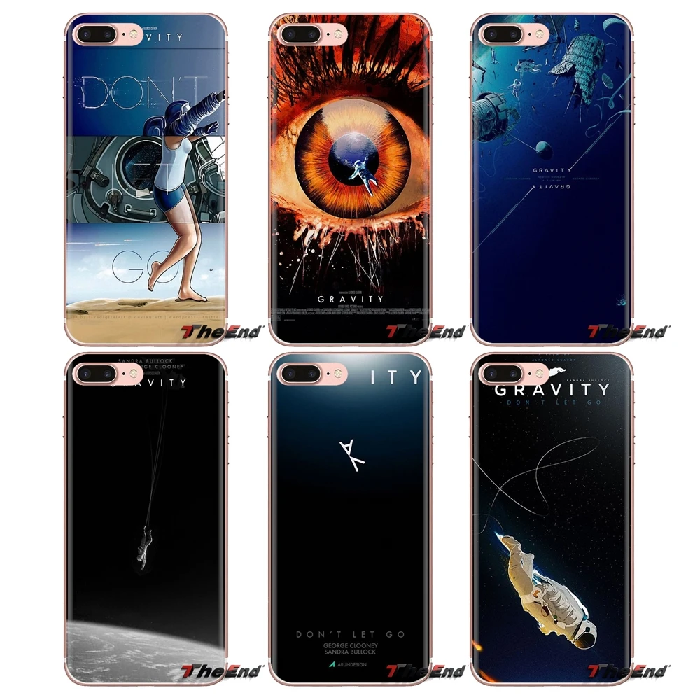 For iPod Touch Apple iPhone 4 4S 5 5S SE 5C 6 6S 7 8 X XR XS Plus MAX Soft Transparent Cases Covers Gravity Movie Alone In Space |