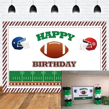 

Football Birthday Backdrop Foot Ball Sports Touchdown Photography Background Football Touchdown Birthday Party Banner Backdrops