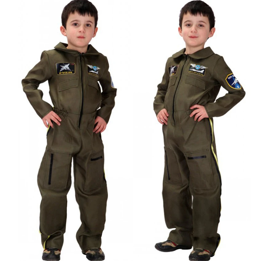 

Soldier 2019 News Children Halloween Cosplay US Miltary Uniform Kids Costume Girl Boy Jumpsuit Disguise Policeman Fancy Clothing