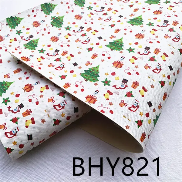 BHY821 20*33 см А4 мультфильм печать синтетическая кожа ткань для DIY аксессуары BHY667 - Цвет: BHY821