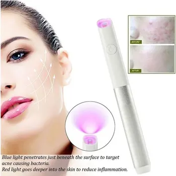 

Face Skin Care Red/ Blue Light Not Hurt The Skin Sterilization Repairing Balance Oil Removal Acne Beauty Tool For All Skin Types