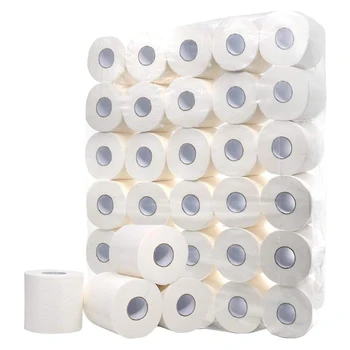 

1/2/3/4/5/6 Rolls Toilet Paper Tissue 4 Layer Household Soft Skin-Friendly for Home Bathroom S7