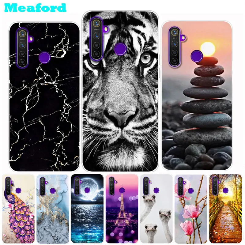

Silicone Case For OPPO Realme 5 Case Cute Tiger Soft TPU Cover for OPPO Realme Q Back Case Realme 5 Pro Phone Cases Capa