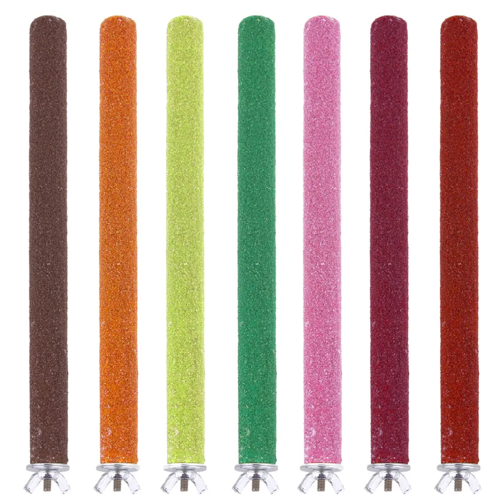 Jaula de juguete para loro de colores para pájaro de Mascota, perchas, soporte, plataforma, periquito, juguete para masticar, pata de molienda, jaula para masticar limpia, Juguetes Divertidos