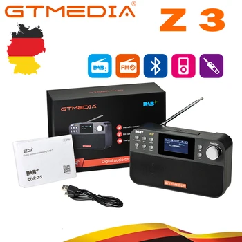

GTmedia Z3B Portable DAB Radio FM Radio Digital Radio Bluetooth Speaker USB Rechargeable Battery Powered with Dual Speakers New