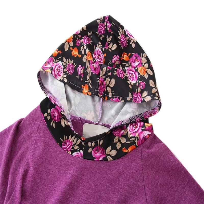 Autumn Baby Girls Long Sleeve Floral Leopard Print Hoodies Patchwork Pullover Sweatshirt Tops+Pants Trouser Kids Clothes Sets Y1