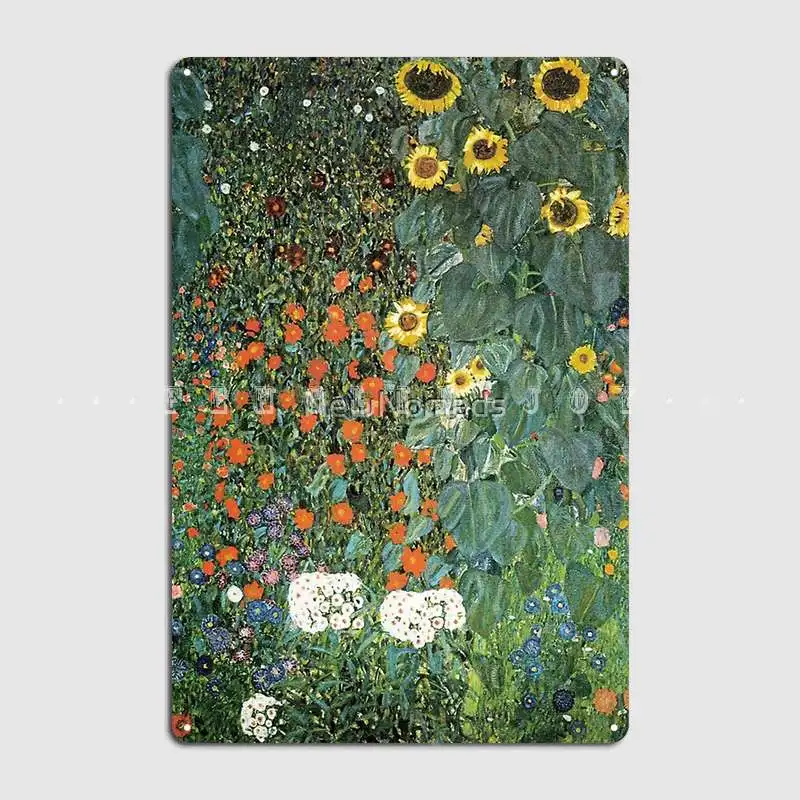 

Gustav Klimt Подсолнух металлический знак паб кинотеатр Дизайн Живопись Декор жестяной знак плакат