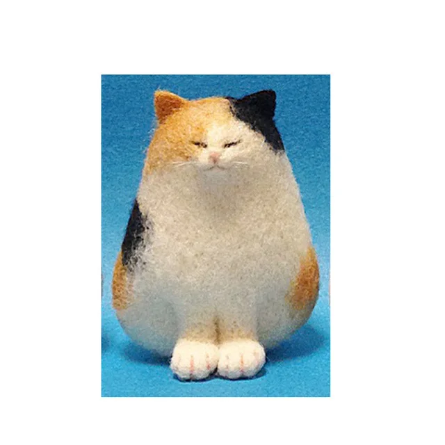 Япония DIY ручной работы lover Cat Kitty шерсть иглы для валяния комплект Модные украшения дома иглы Feltro животных - Цвет: A0224