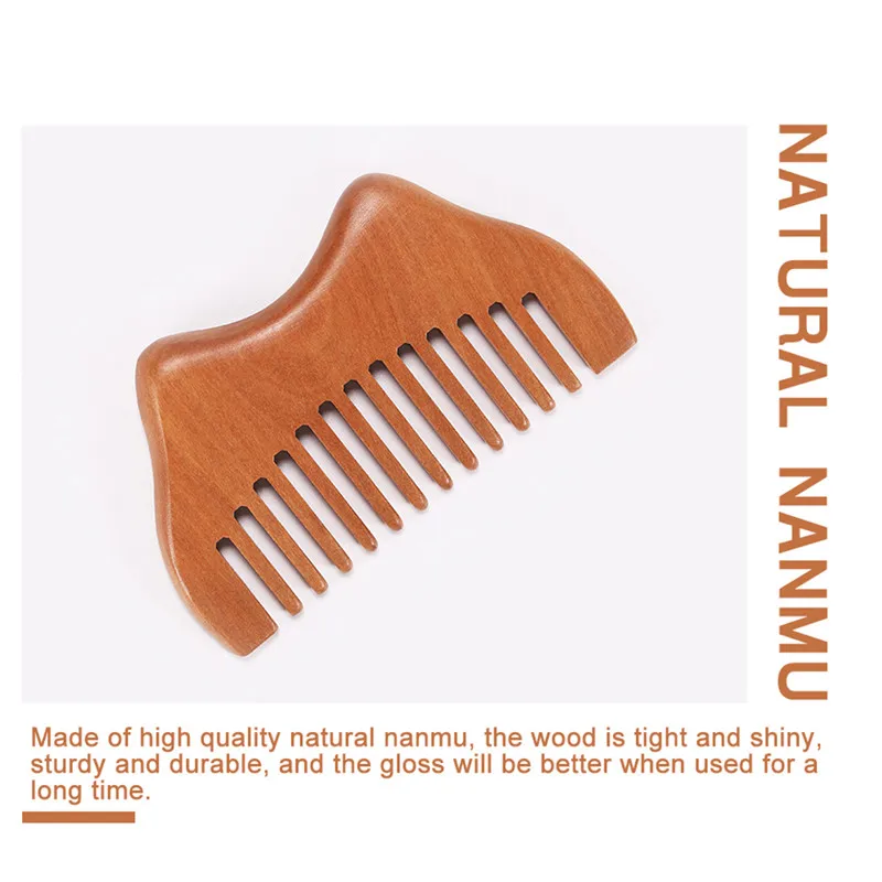 Natural Wooden Comb Anti-static Cute Cat Shaped Comb Portable Massage Comb Beauty Hair Care Comb