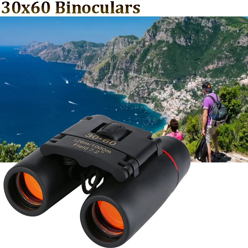 

30x60 Folding Binoculars powerful Zoom night vision binoculars for Outdoor Bird Watching Travelling Hunting Camping