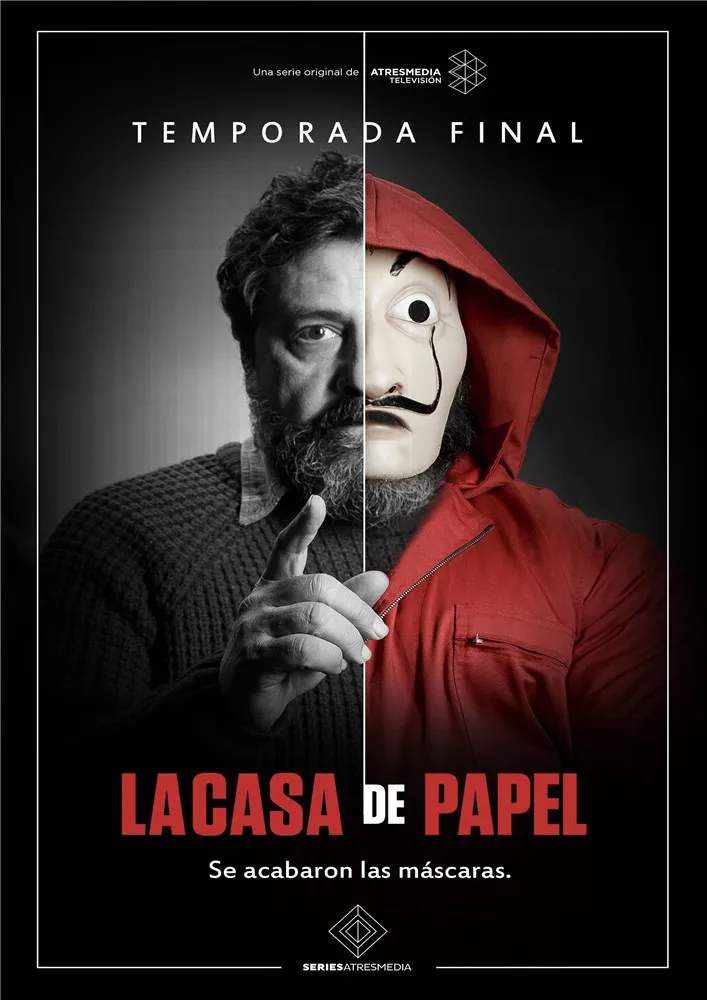 Глянцевые бумажные плакаты la casa de papel, украшение на стену, хорошее качество - Цвет: Бургундия