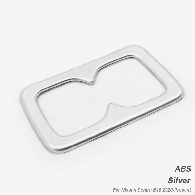 ABS Silver Для Nissan Sentra B18-Н. В. Автомобильный Стайлинг внутренняя задняя рамка держателя стакана воды Sequin внутренняя наклейка интерьерные аксессуары - Название цвета: ABS Silver