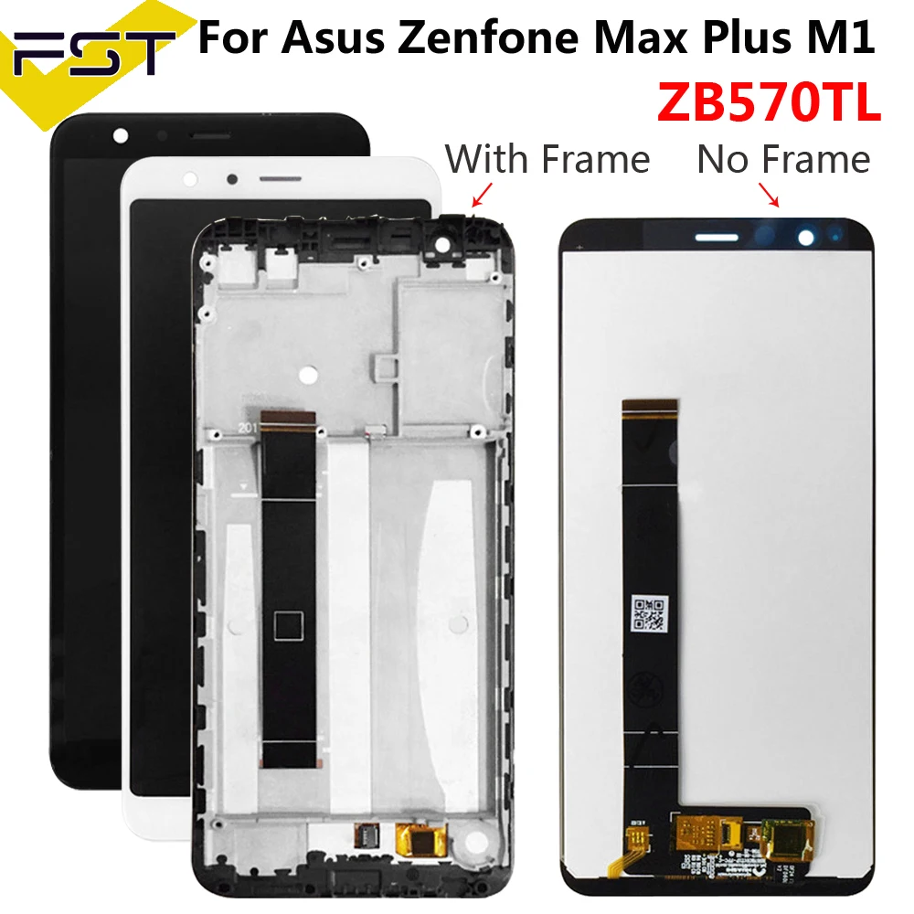 Koop Zwart Wit Voor Asus Zenfone Max Plus M1 Lcd Touch Screen Digitizer X018D X018DC Vervanging Voor ASUS ZB570TL LCD