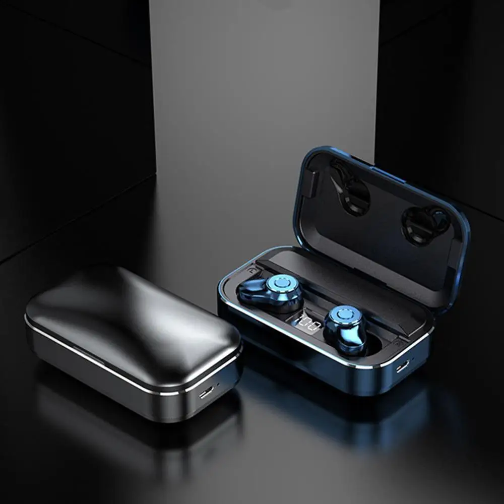 TWS 5,0 Bluetooth 6D стерео мини наушники спортивные беспроводные наушники двойной микрофон IPX5 Водонепроницаемый со светодиодной 3500 мАч Charg Box