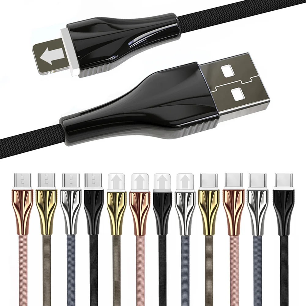 

USB-C Quick Charge For iPhone For Xiaomi Wire For Samsung a50 s10 Type C USB Micro Phone Cable 3A Fast Charging Cables For iOS