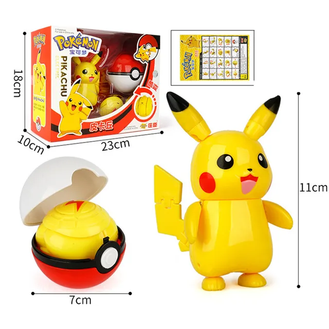 Pokemon Figures Ball Variant Toys Model Pikachu Jenny Turtle Pocket Monsters Action Figure Toy Gift 3