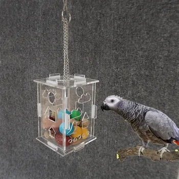 

Parrot foraging device educational toys Gray Parrot Macaw black phoenix peony sunflower acrylic bird toys
