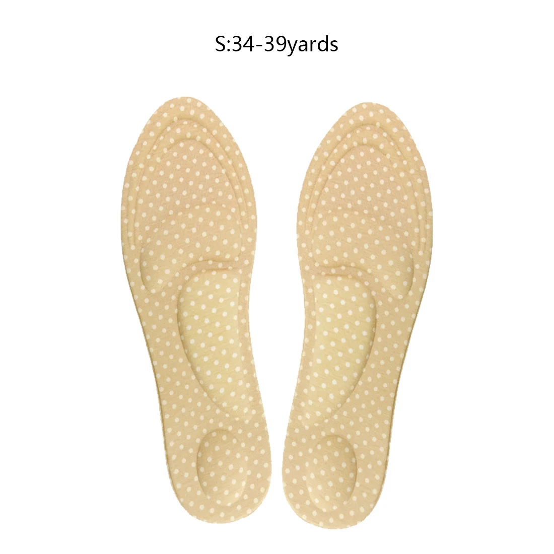 Apricot S 1 пара 4D orthotic стелька супинатор ортопедический стельки для обуви плоские ноги уход за подошвой обуви ортопедические подушки - Цвет: Apricot S