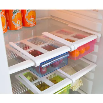 

Slide Kitchen Fridge Freezer Space Saver Organizer Drawer Refrigerator Storage Box Rack Slide Under Shelf Rack Organizer Holder