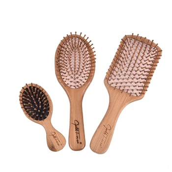 

Natural Wooden Massage Hairbrush Comb Scalp Health Care Paddle Brush Massage Comb Paddle Brush Antistatic Combanti-static
