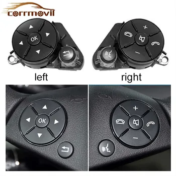 

Car Steering Wheel Switch Button Auto Trim Cover Kit Bluetooth Phone Control Volume For Mercedes Benz W204 W212 Glk 2008-2015