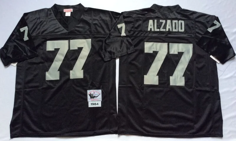 Черный Stitiched, Окленд Howie Long lyle alzado Throwback для мужчин Джерси - Цвет: Черный
